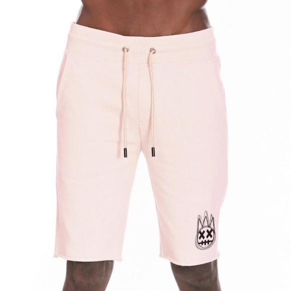 Cult of Individuality French Terry Sweat Shorts in Light Pink Salmon - Picture 2 of 12